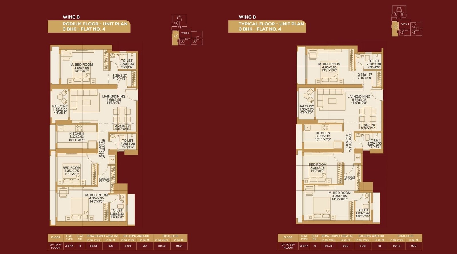 Dosti-604-Podium-Unit-Floor-Plan-Wing-B-3-BHK